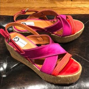 Lanvin satin espadrille sandals